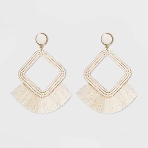 NWT SUGARFIX by BaubleBar Fringe Hoop Earrings